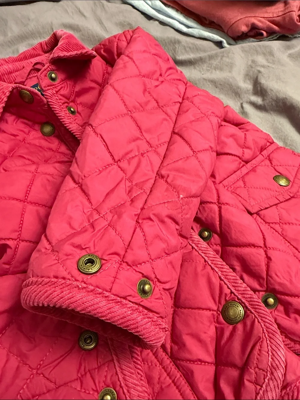 Polo by Ralph Lauren Quilted Bright Pink Girls' Puffer Jacket
